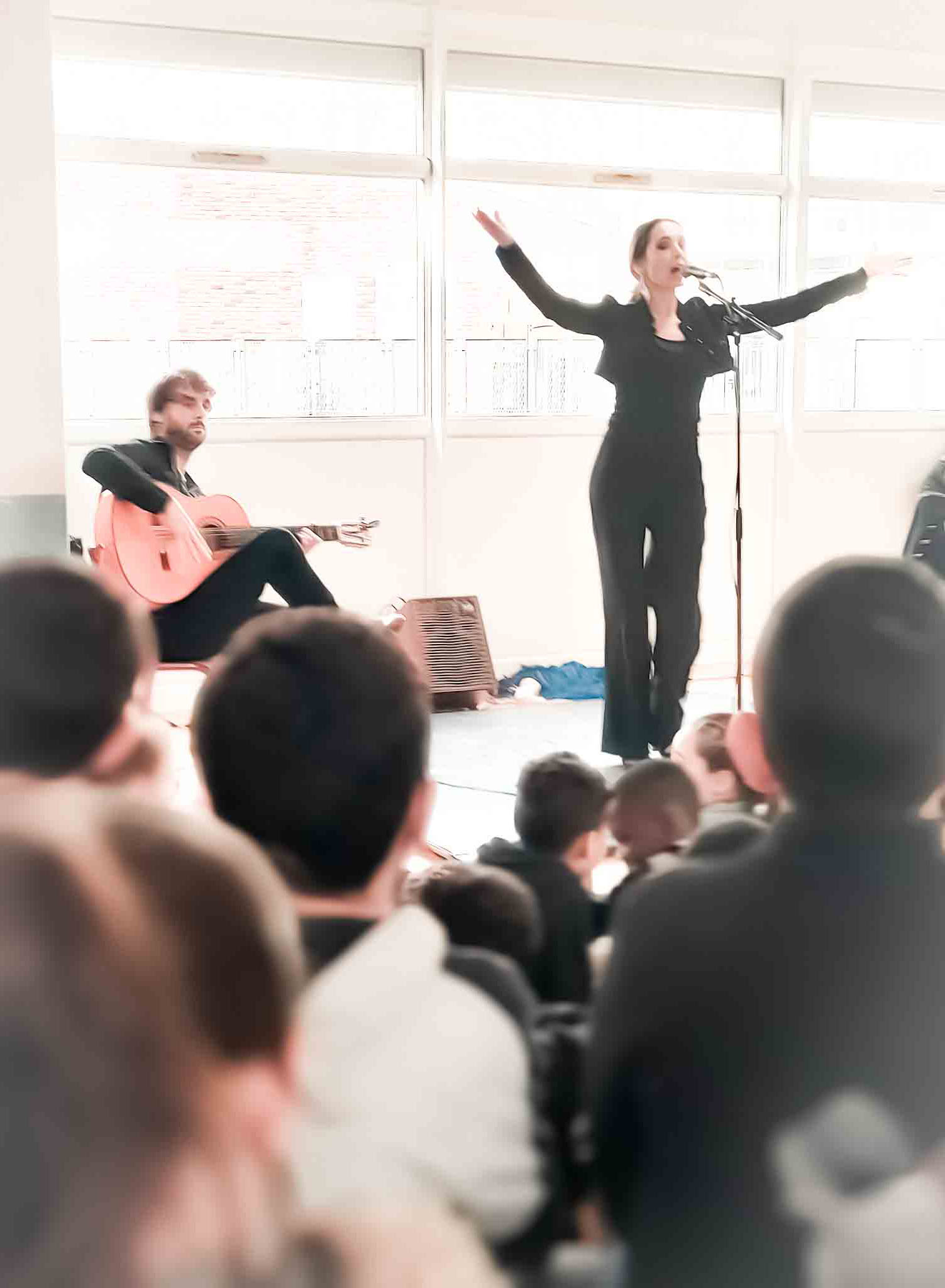 Démonstration flamenco par la Compagnie Minera à l'école Fleming, un projet fédérateur co-financé par la Direction régionale des Affaires Culturelles du Grand-Est, la ville de Jarville et l'école Fleming.